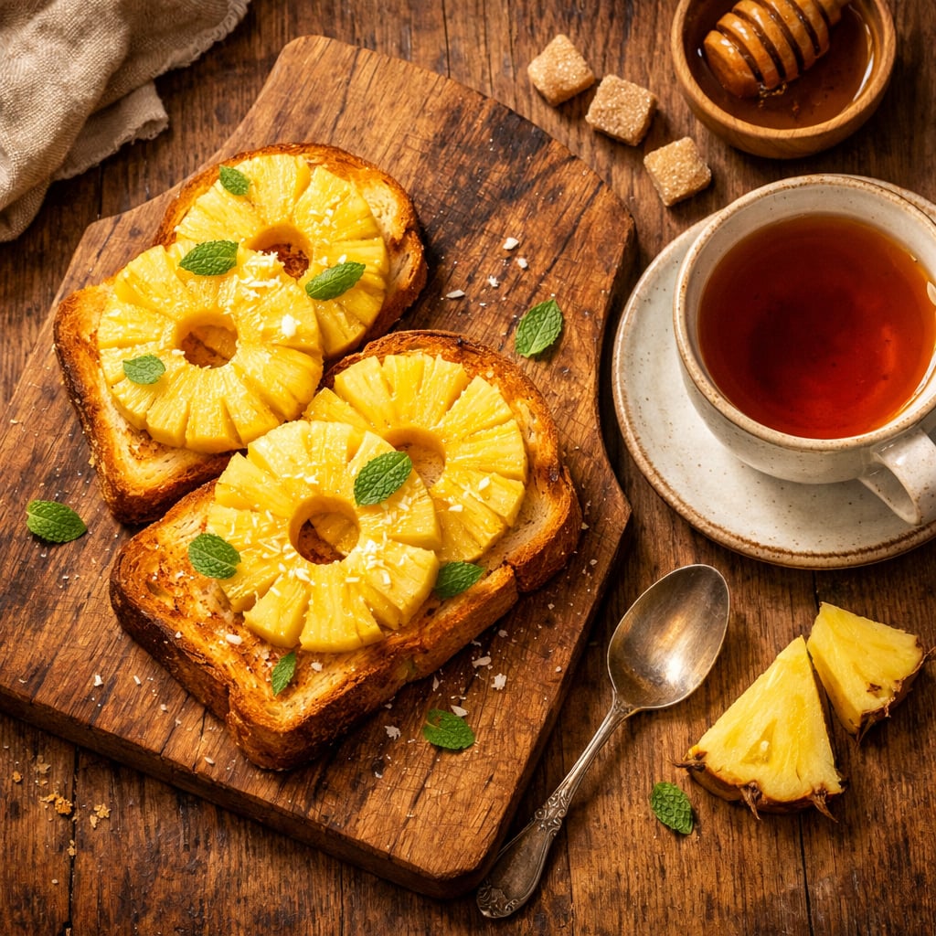 긴급한 차 한잔의 여유를 위해; 파인애플 토스트