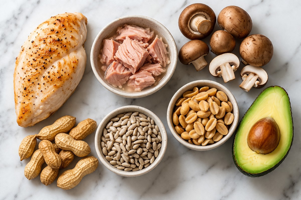 बी3 नियासिन युक्त खाद्य पदार्थ