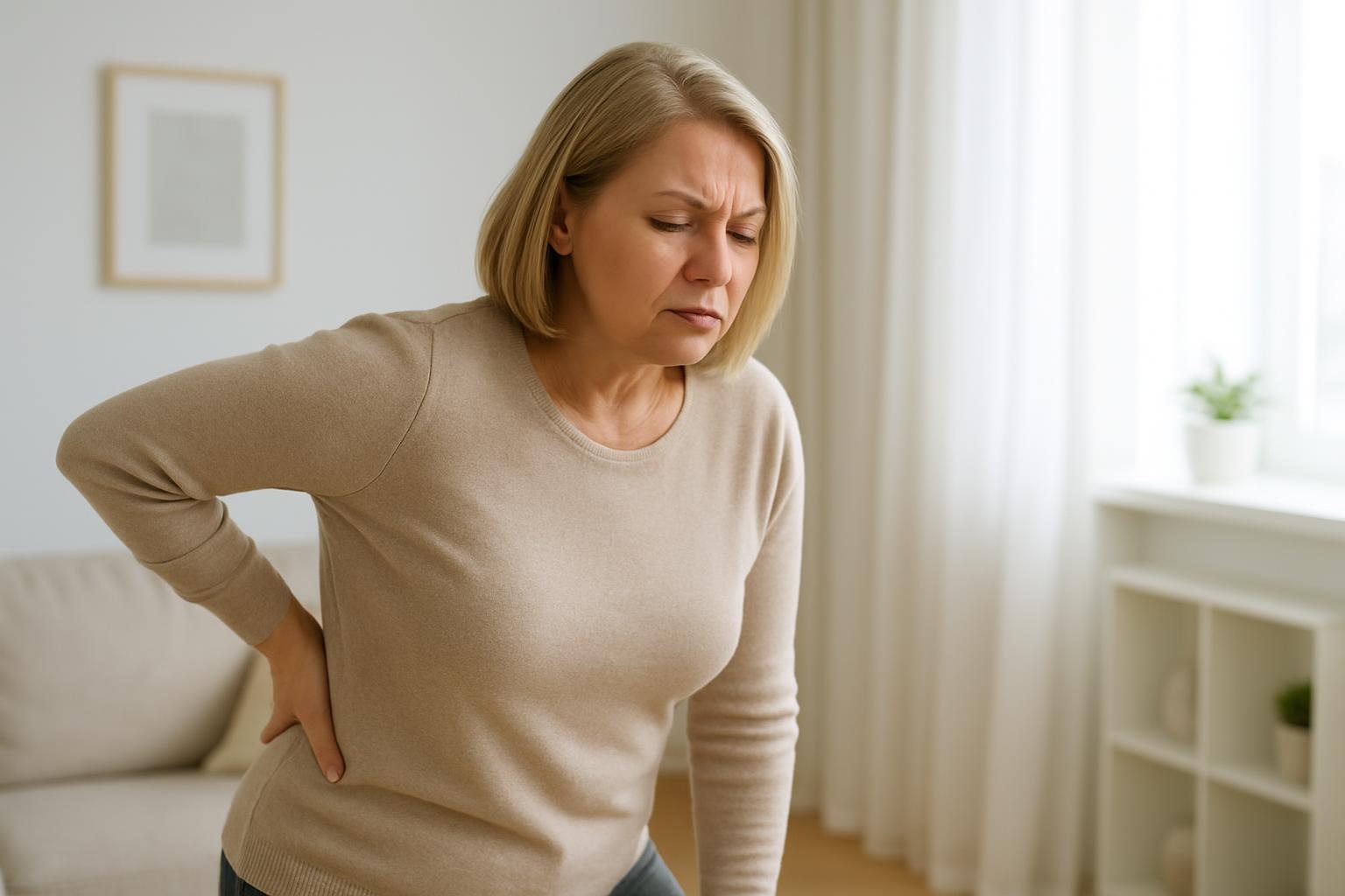 Alunecarea vertebrelor lombare.