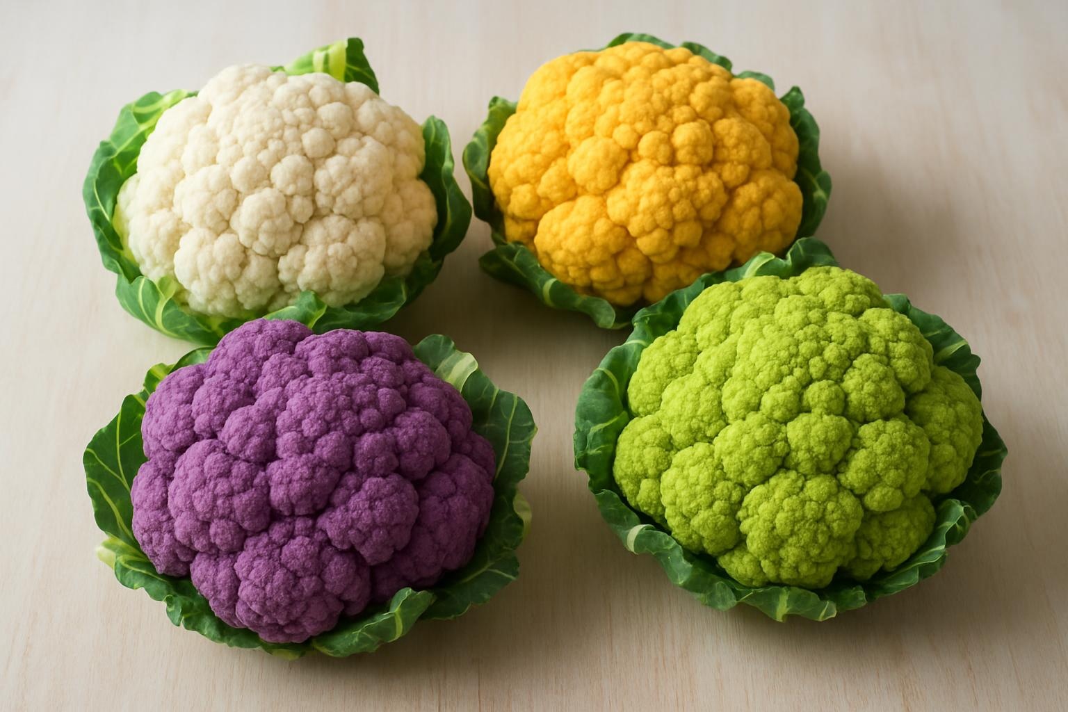 رنگارنگ، انواع مختلف گل‌کلم‌ها